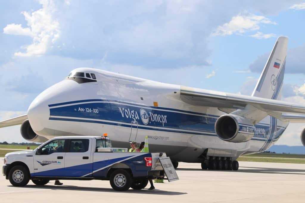 Antonov parked on Cerulean Cargo Ramp