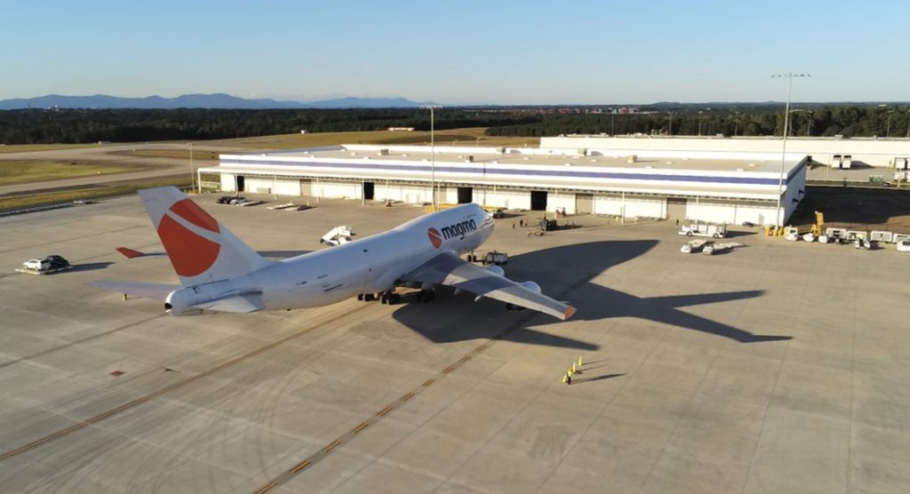 Magma 747 Airplane on GSP cargo ramp
